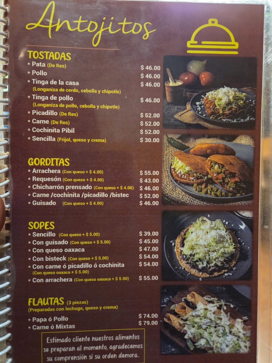 Quesadillas Mari Menu 6