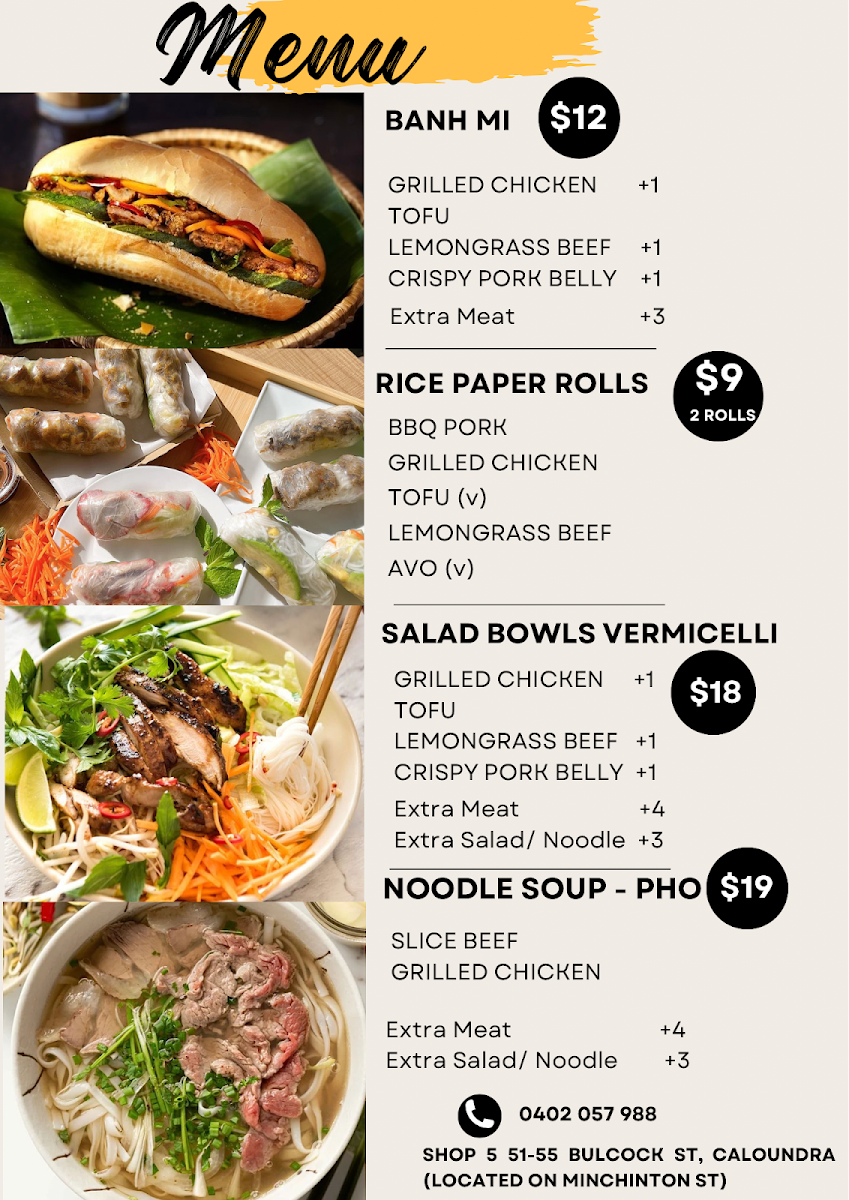 Banh Mi Cafe Express Menu 2