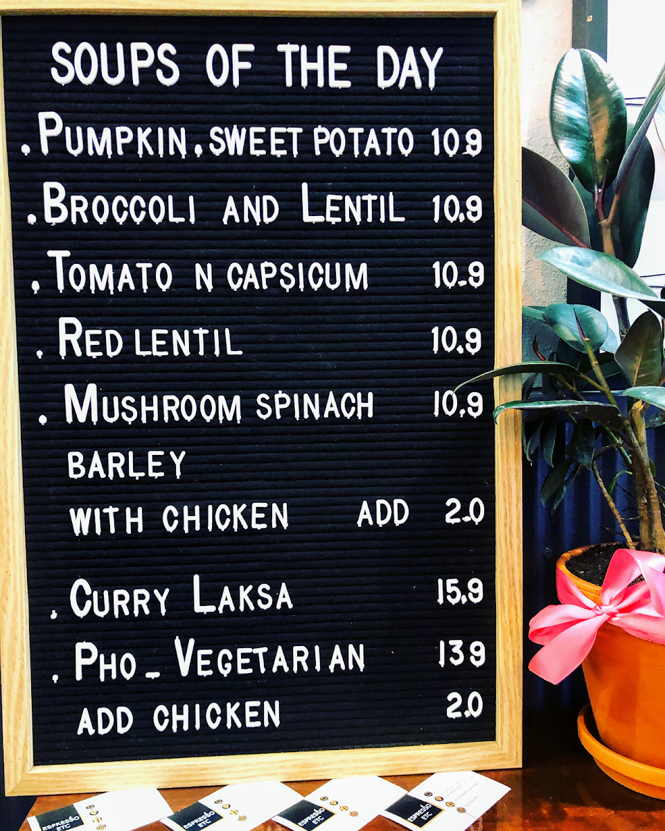 Espresso Etc Menu 2