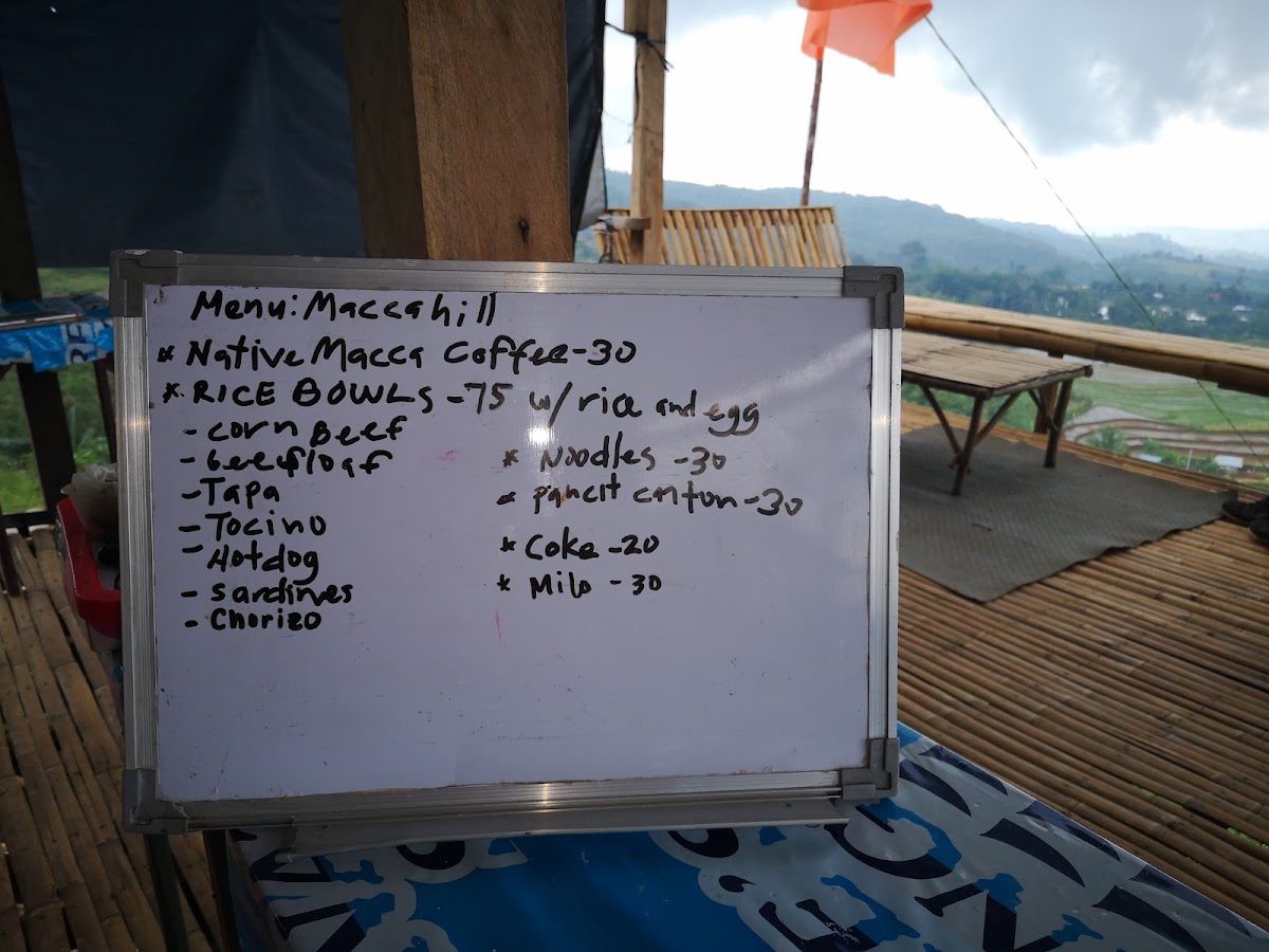 Macca Hill Cafe Menu 2