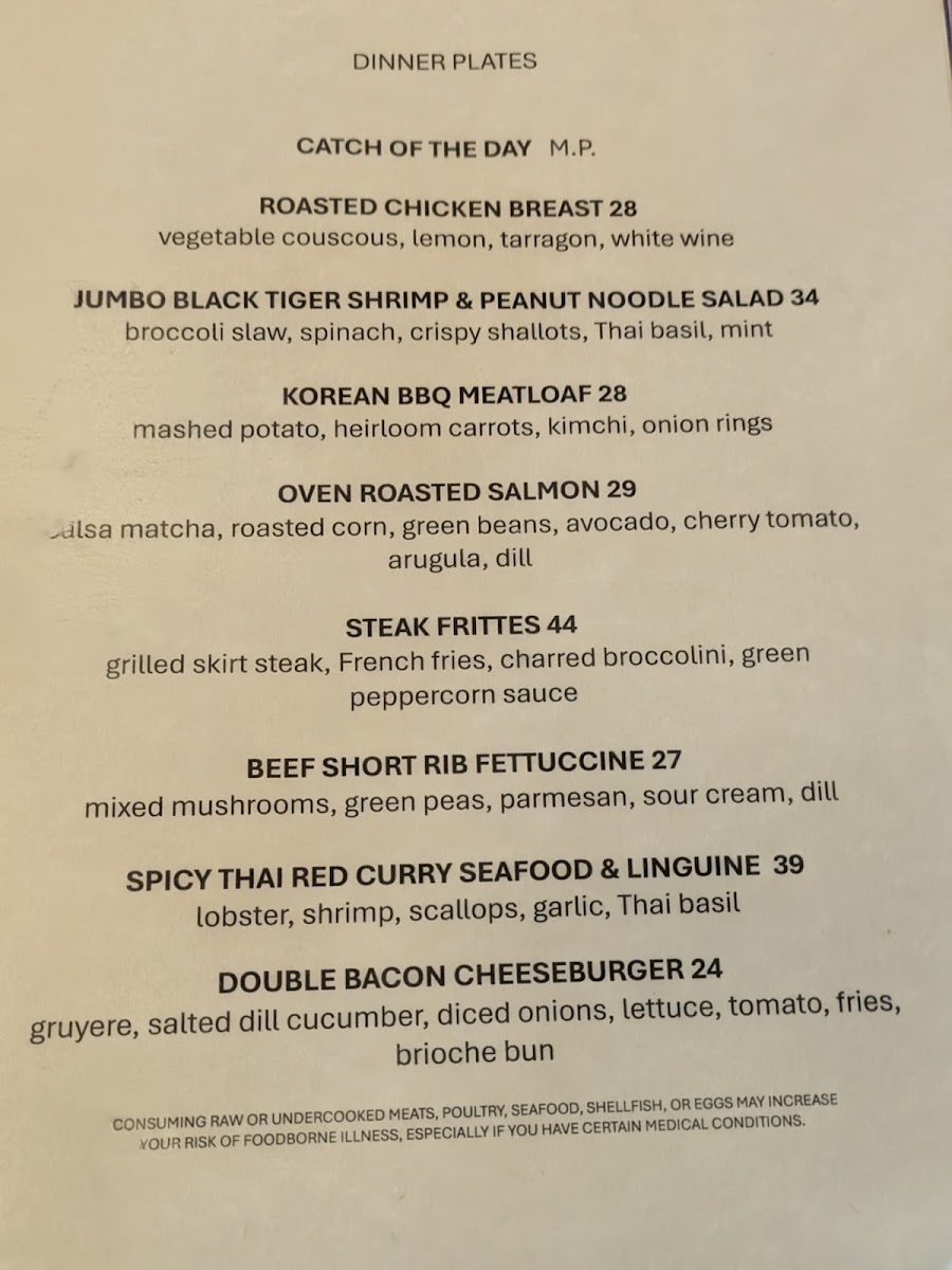 Baker & Wife Menu 1