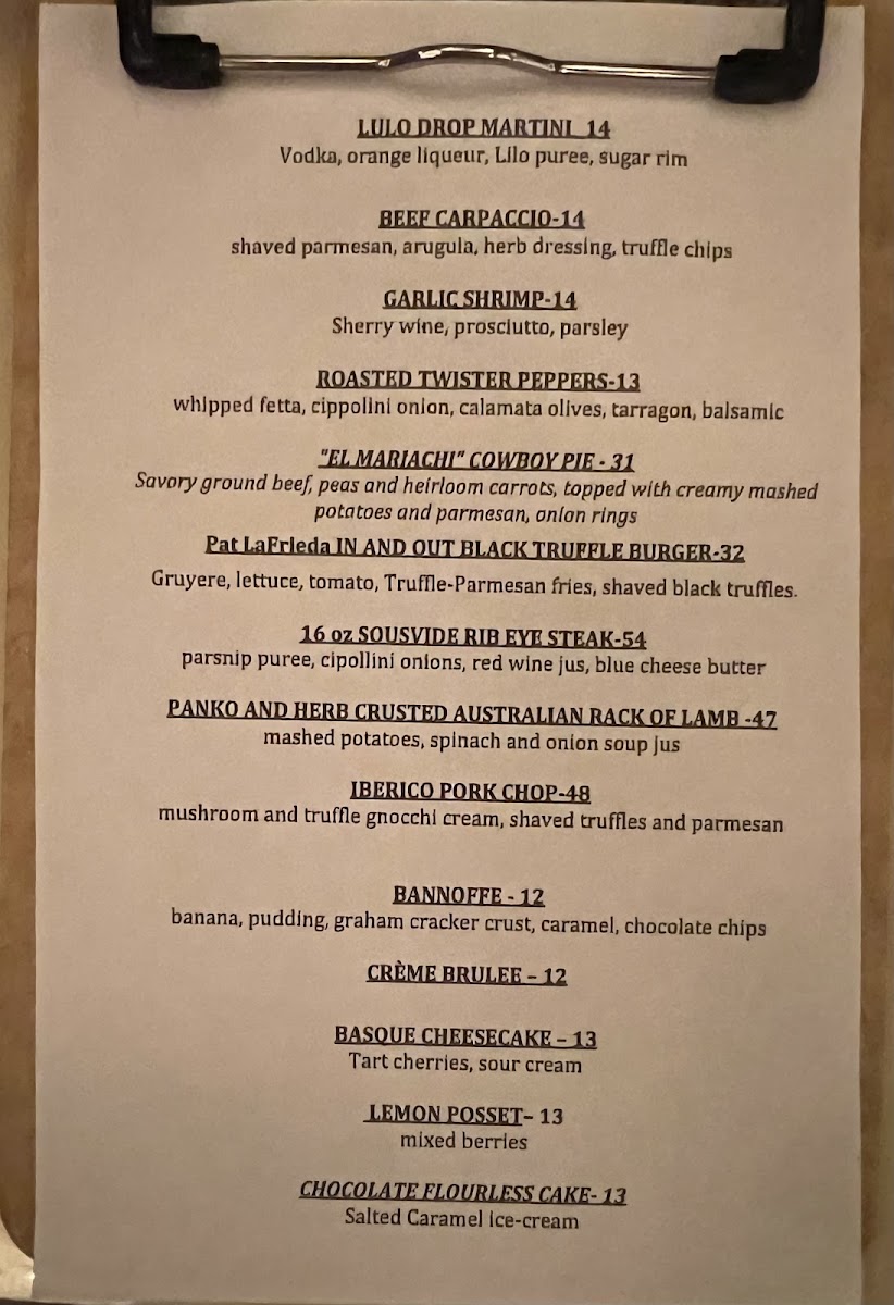Baker & Wife Menu 3