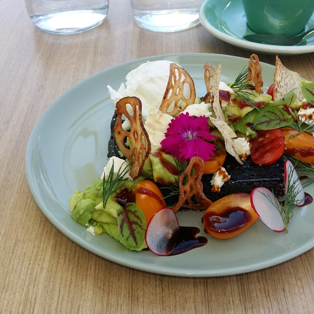 Avo on Charcoal Toast