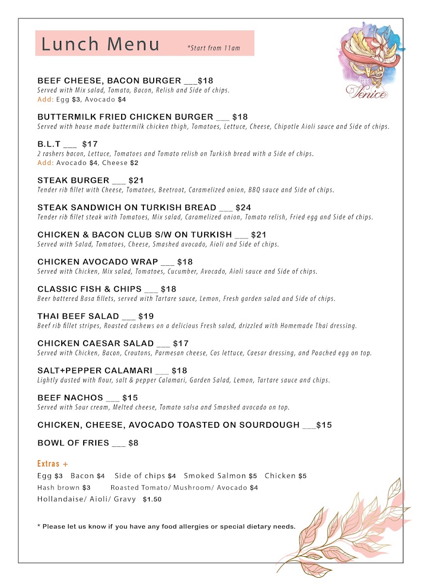 Cafe Venice Menu 3