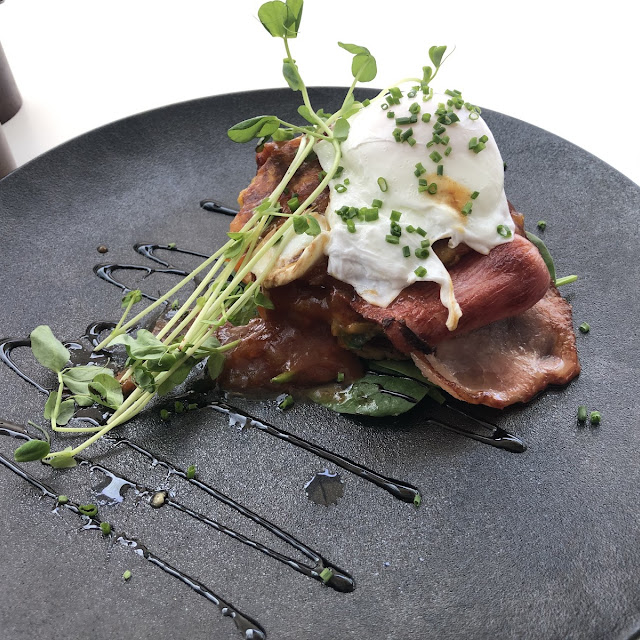 Corn Fritters Stacks with Bacon
