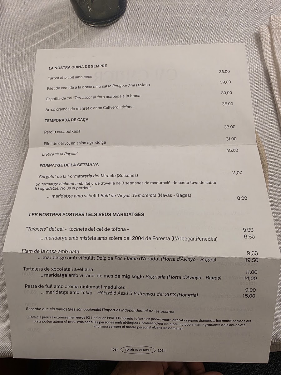 Restaurant Cal Carter Menu 3