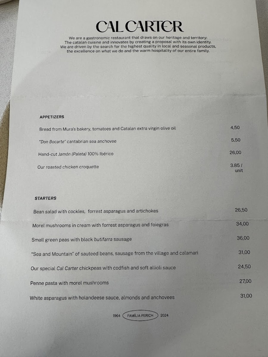Restaurant Cal Carter Menu 4