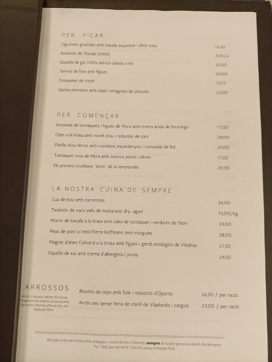 Restaurant Cal Carter Menu 8
