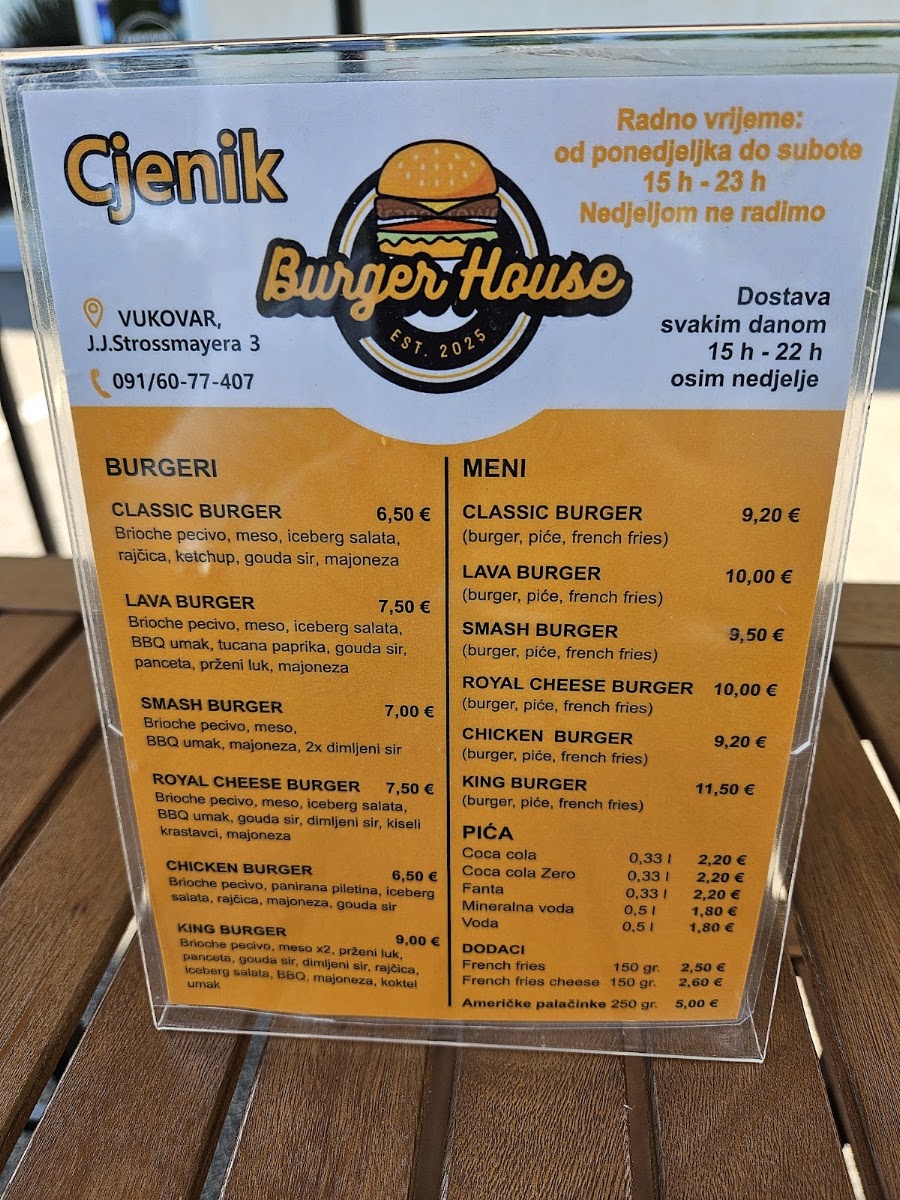 Burger House Menu 3