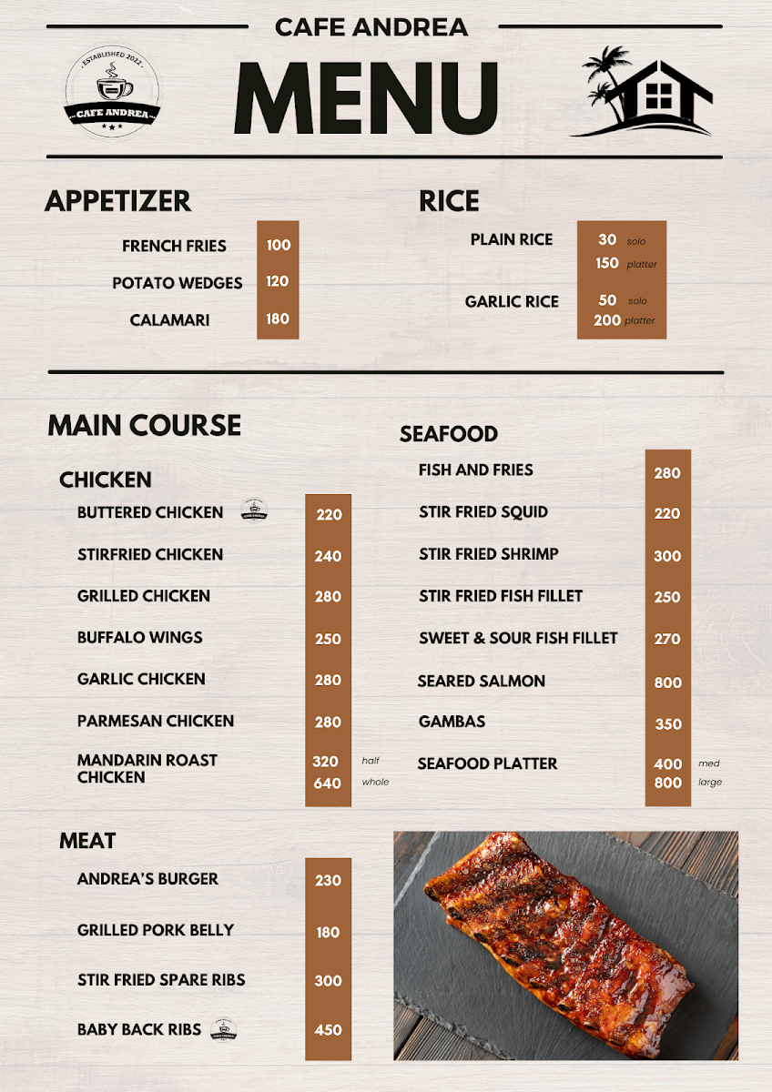 Cafe Andrea Restobar Menu 4