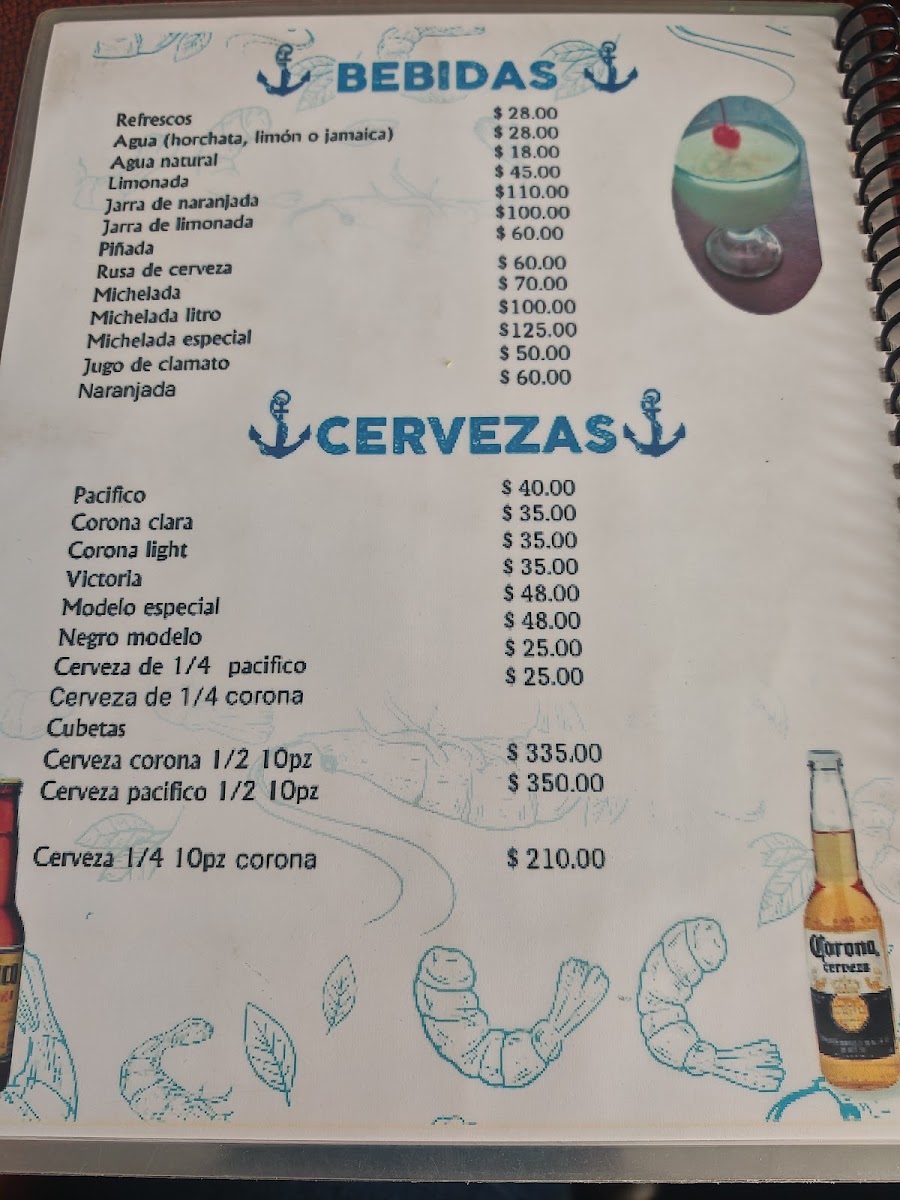 Mariscos Los Zarandeados de Don Chente Menu 1