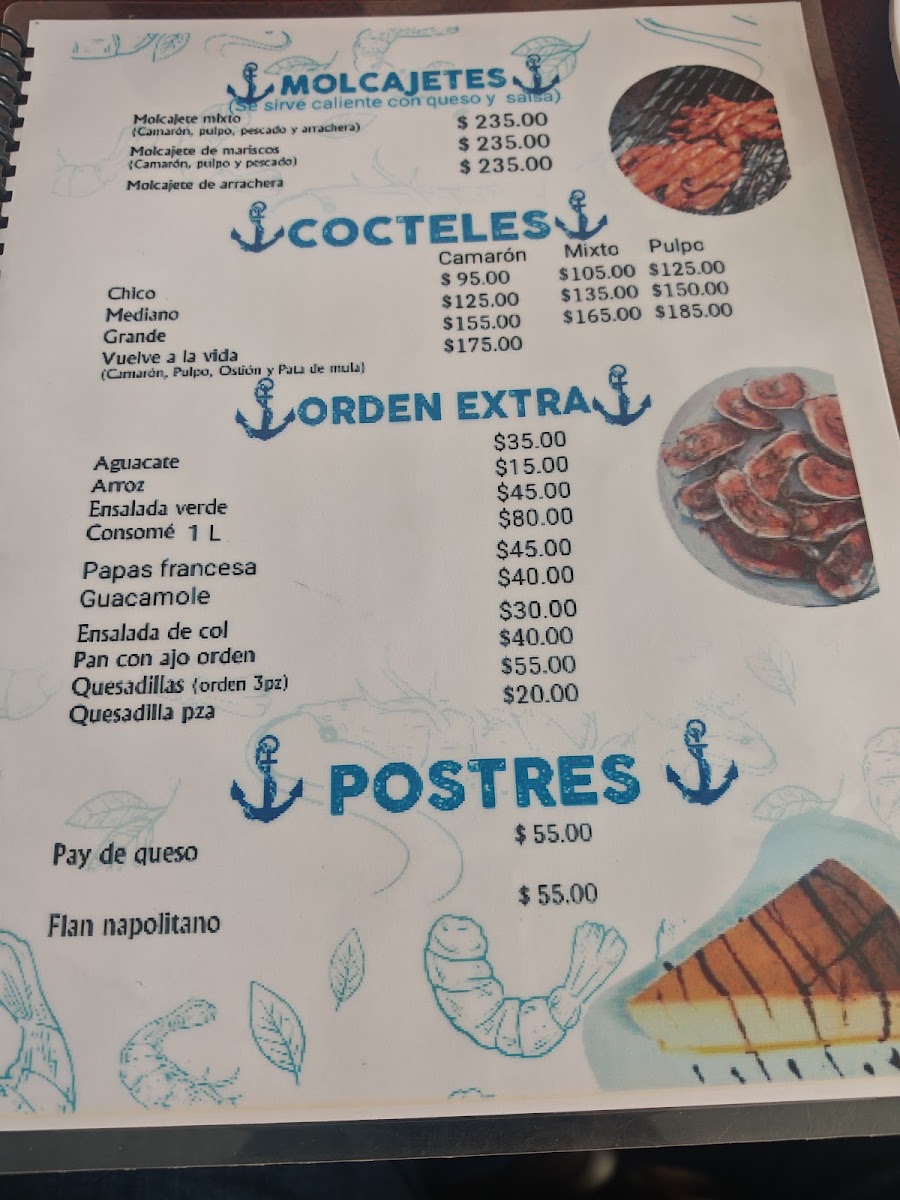 Mariscos Los Zarandeados de Don Chente Menu 3