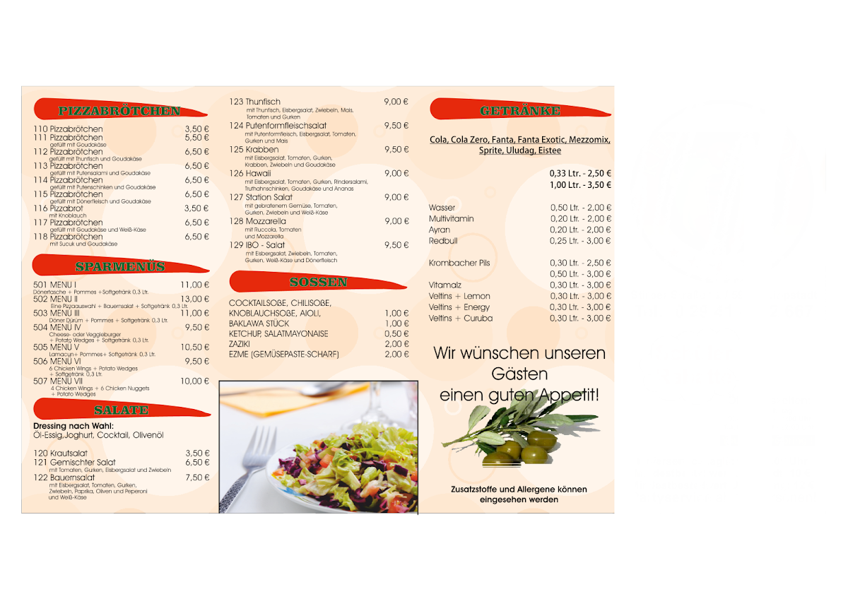 Kebab Station Menu 2