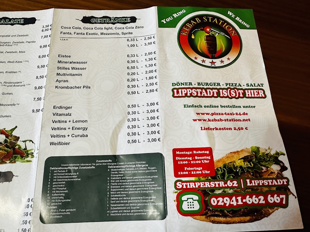 Kebab Station Menu 6
