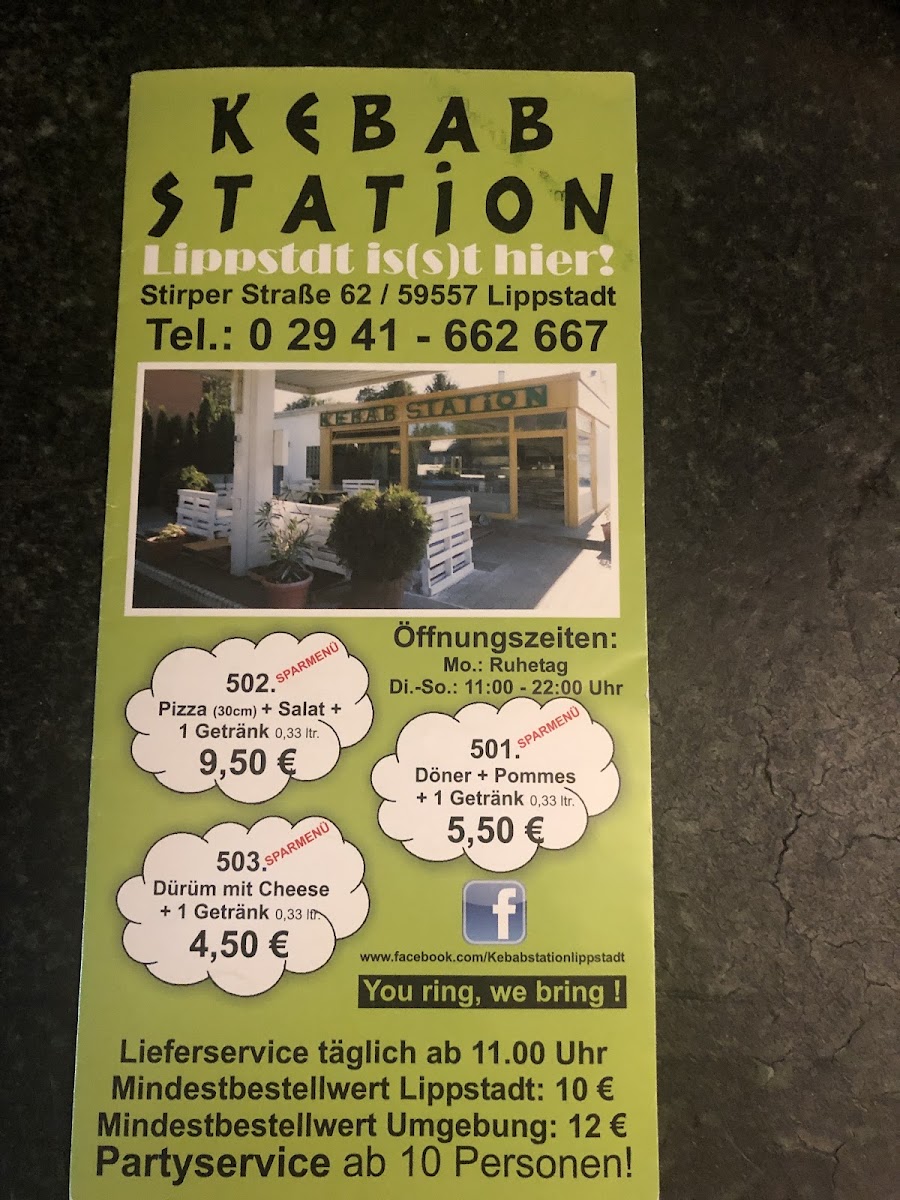 Kebab Station Menu 9