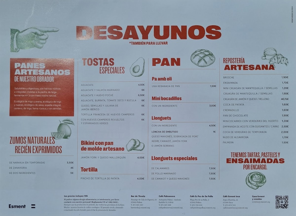 Esment Inca Menu 3
