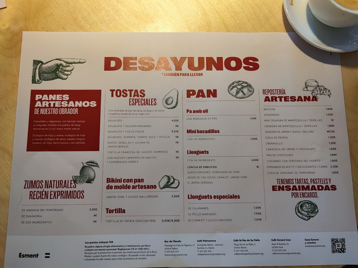Esment Inca Menu 5