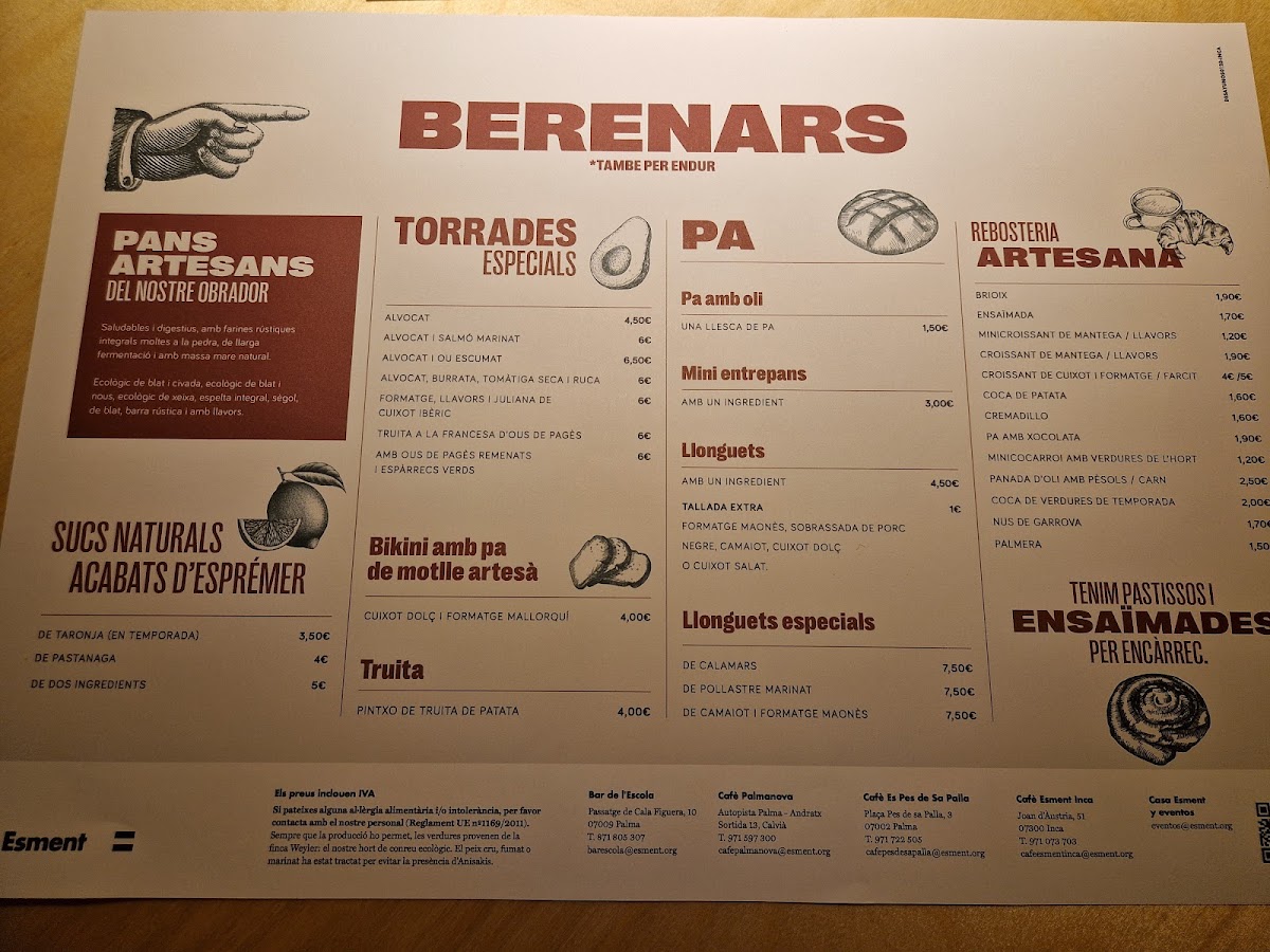 Esment Inca Menu 8