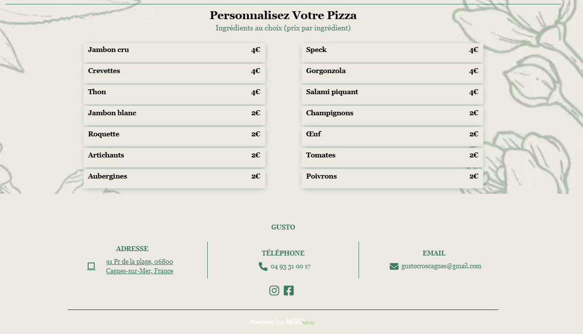 Gusto Ristorante Pizzeria Menu 4