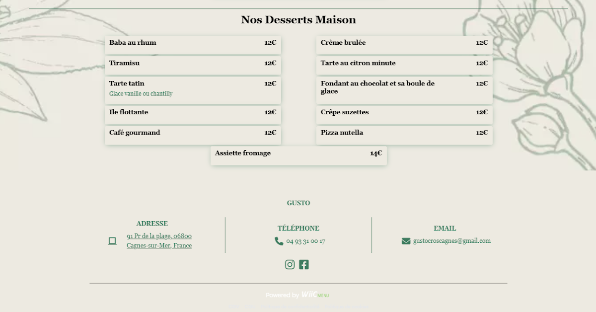 Gusto Ristorante Pizzeria Menu 5