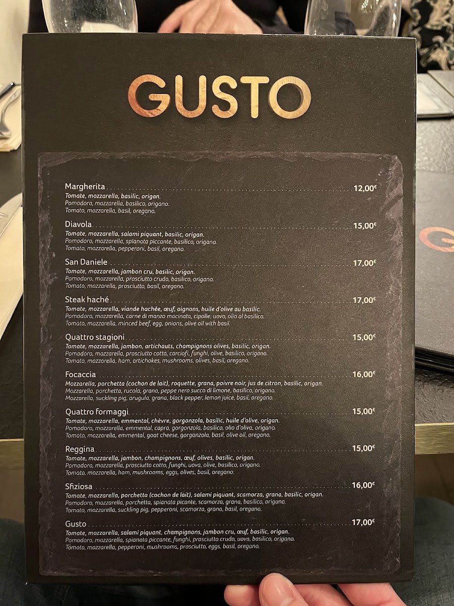 Gusto Ristorante Pizzeria Menu 8