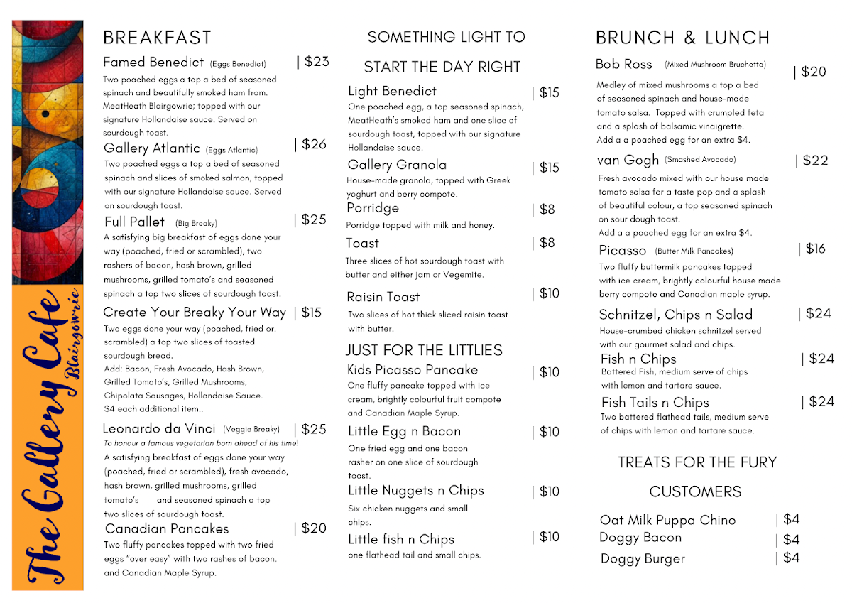 Blairgowrie Beach Box Menu 2