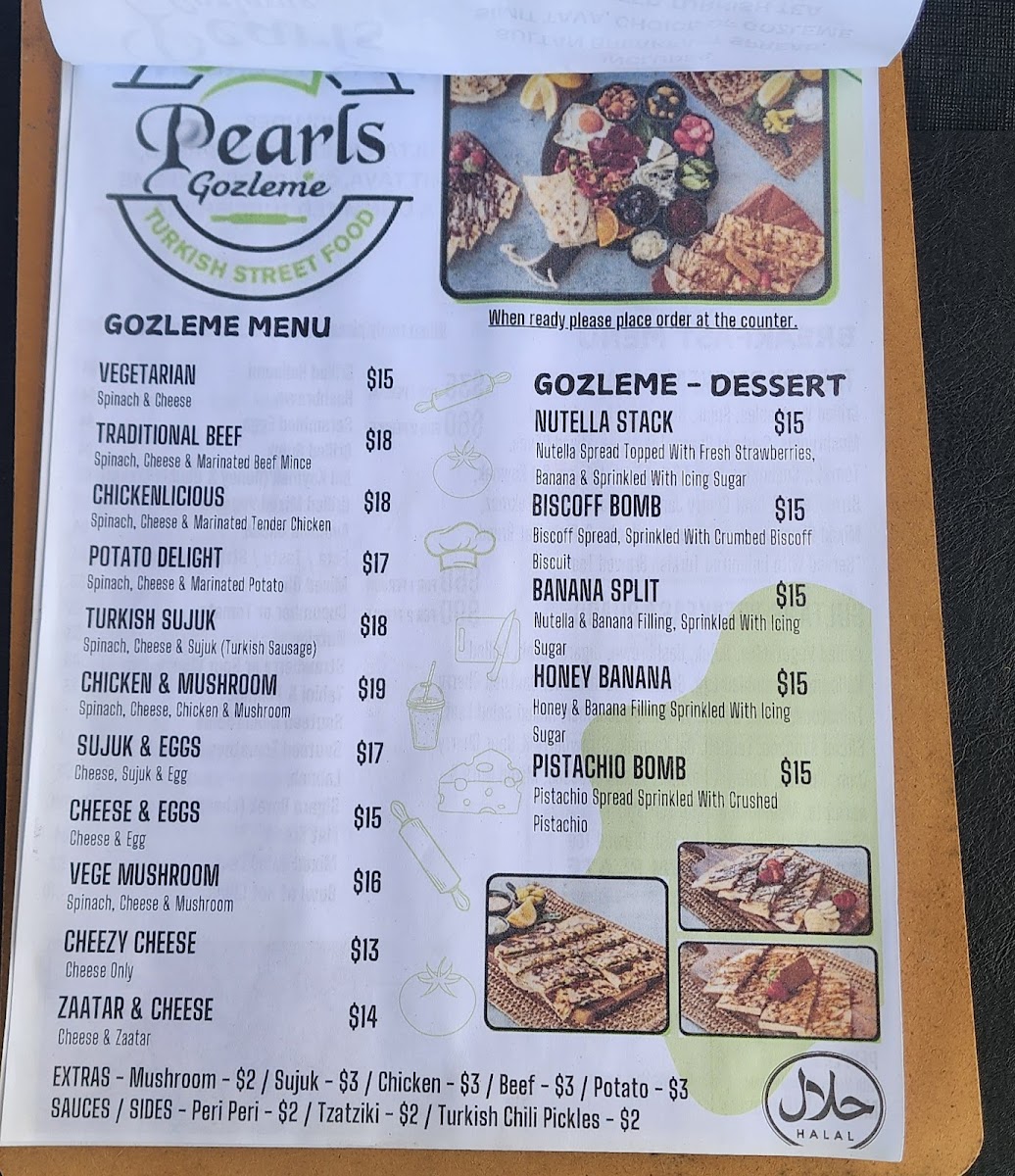 Pearls Authentic Turkish Breakfast & Gozleme Menu 4
