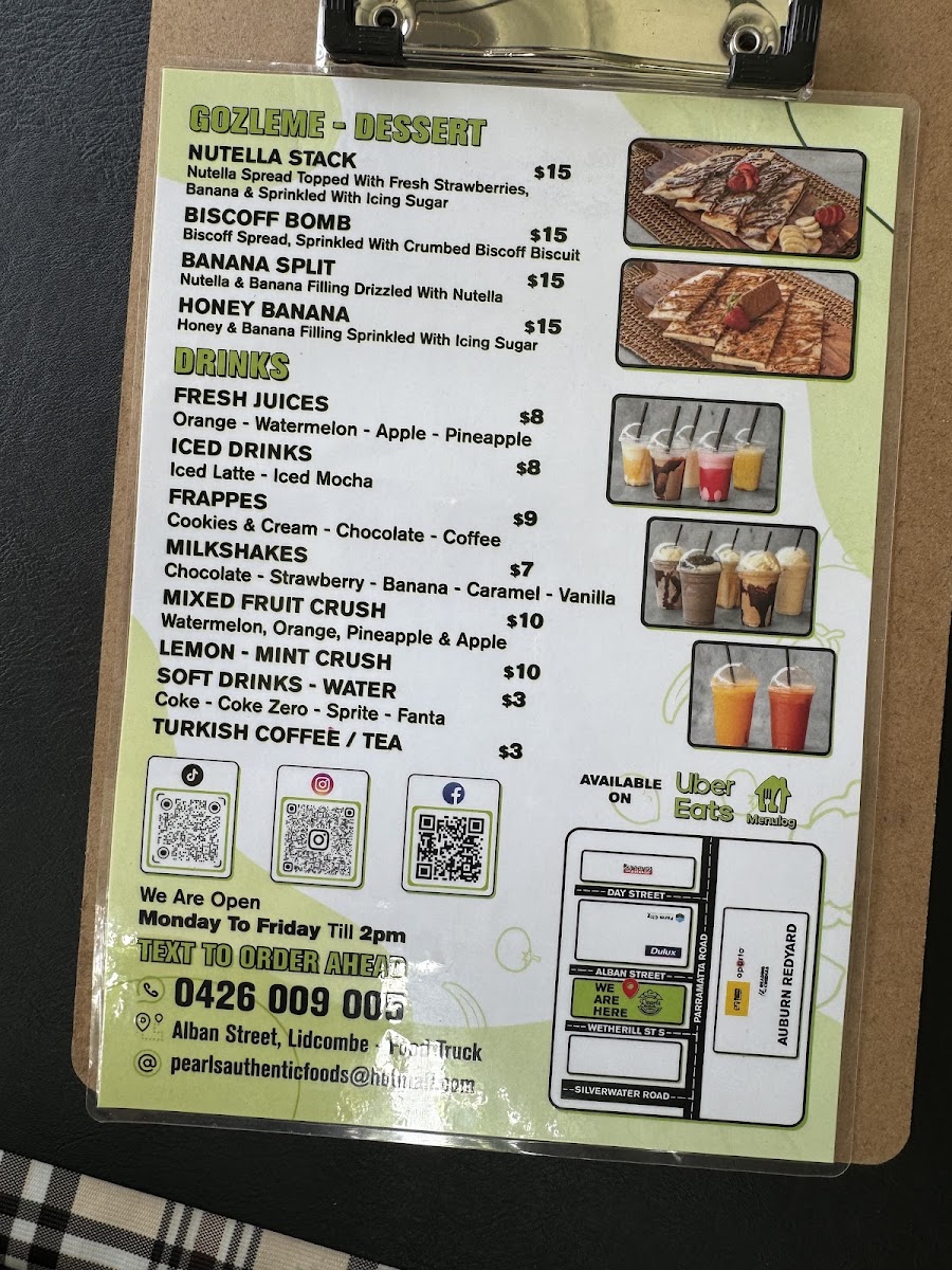 Pearls Authentic Turkish Breakfast & Gozleme Menu 5