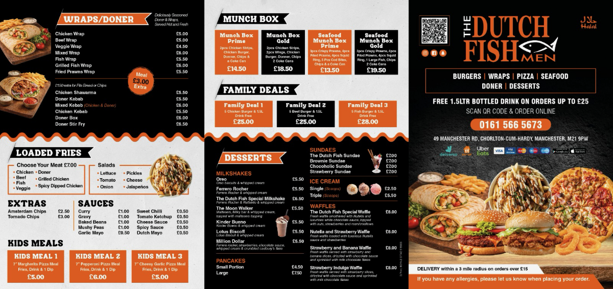 The Dutch Fishmen Chorlton Menu 7
