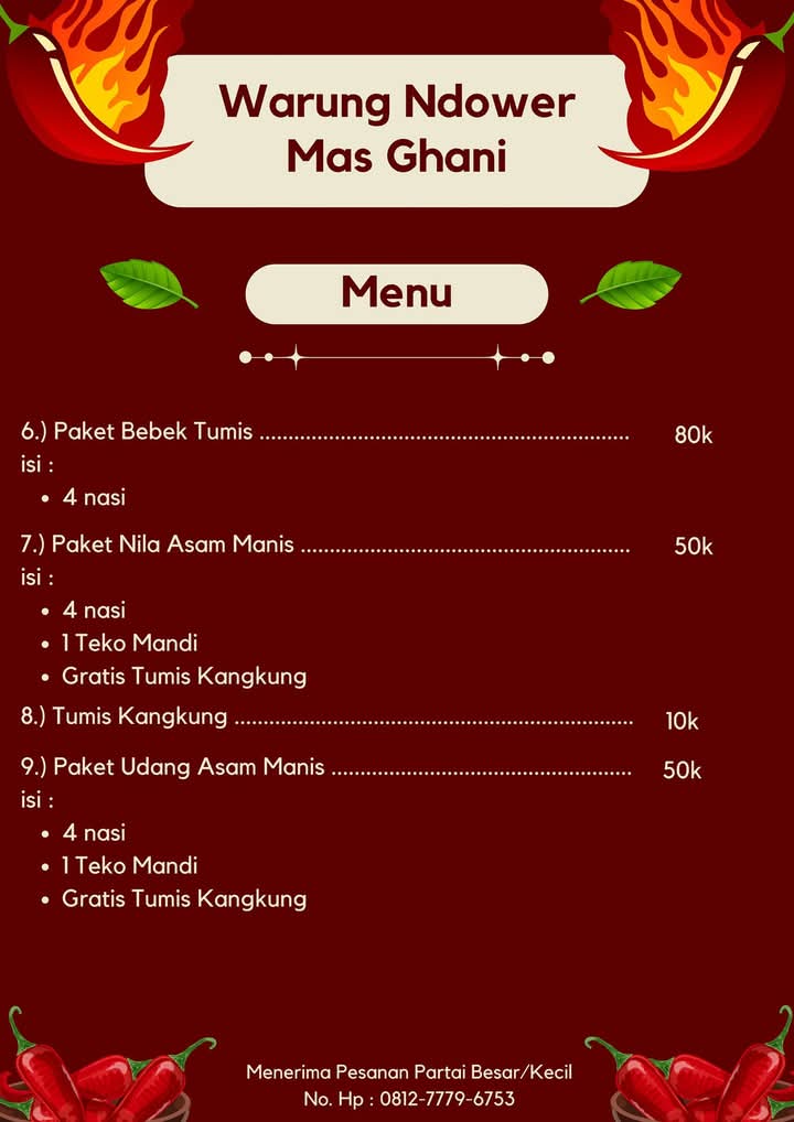 Warung Ndower Mas Ghani Menu 3