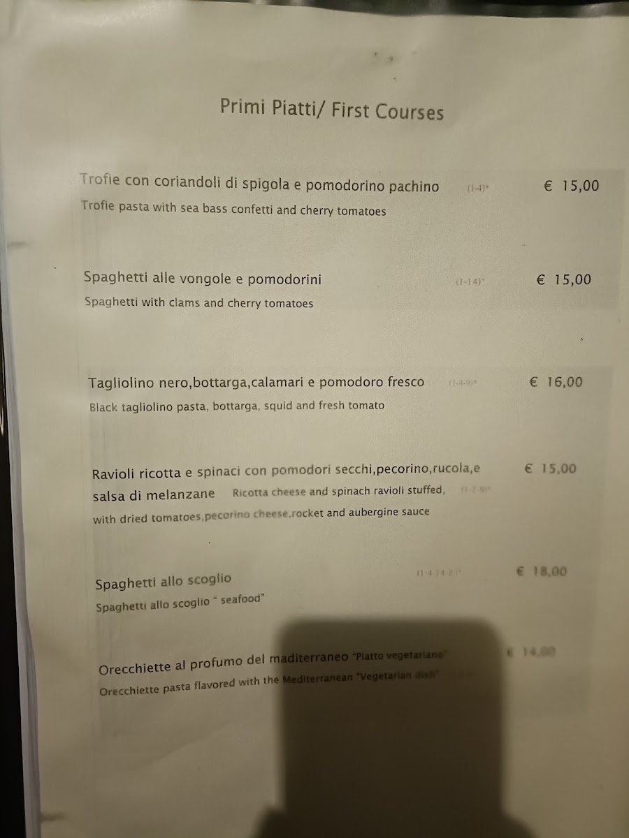 Ristorante La Lanterna Olbia Italy since 1980 Menu 3