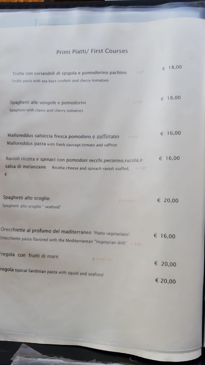 Ristorante La Lanterna Olbia Italy since 1980 Menu 4