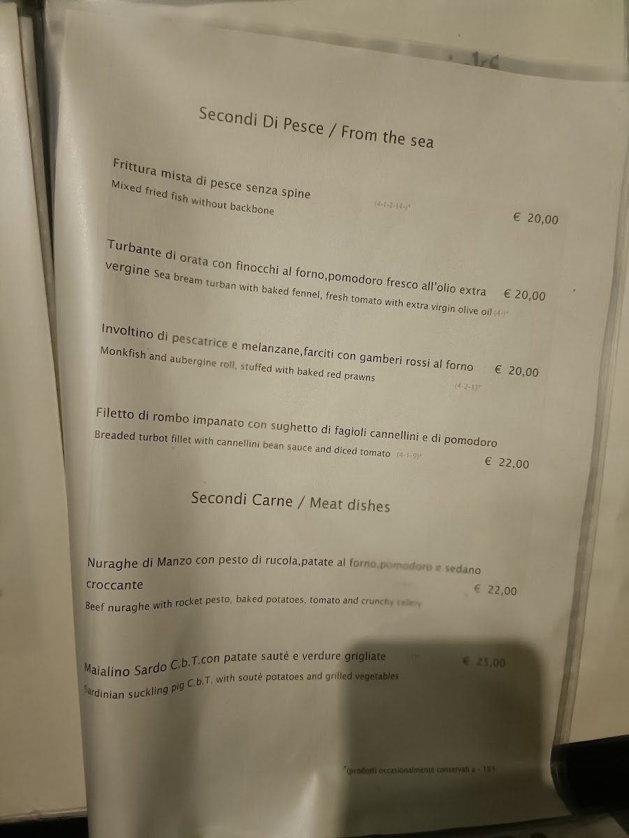 Ristorante La Lanterna Olbia Italy since 1980 Menu 5
