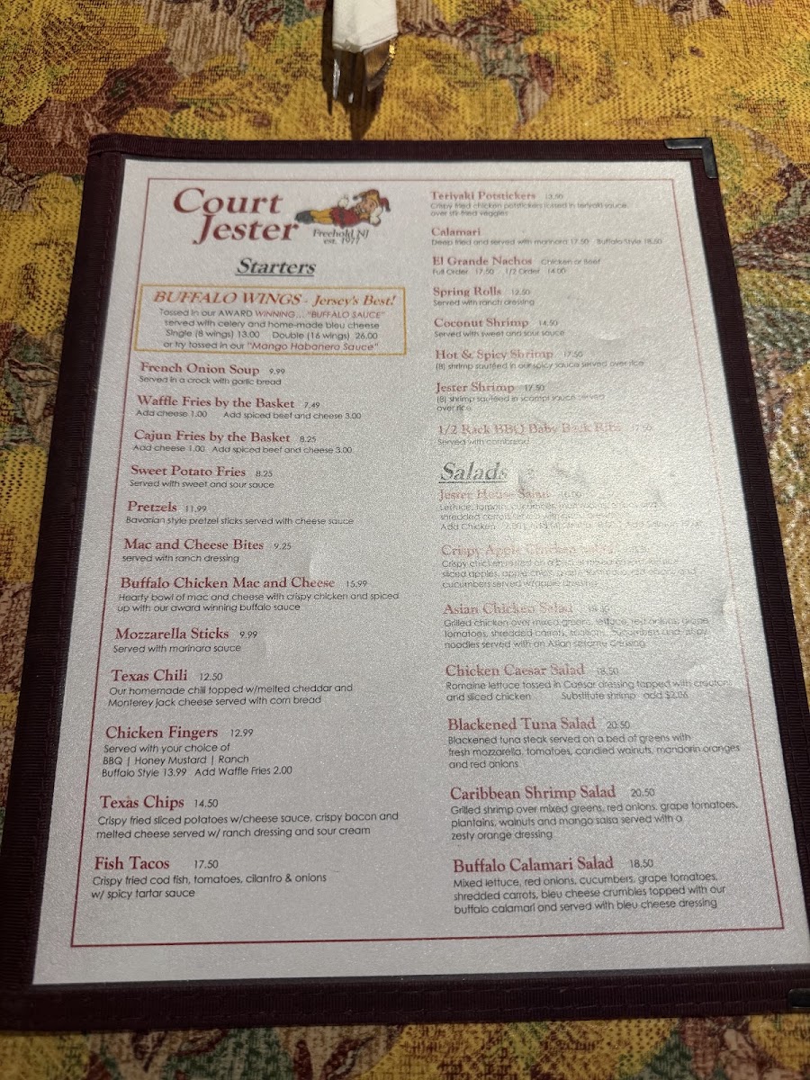 Court Jester Restaurant Menu 6