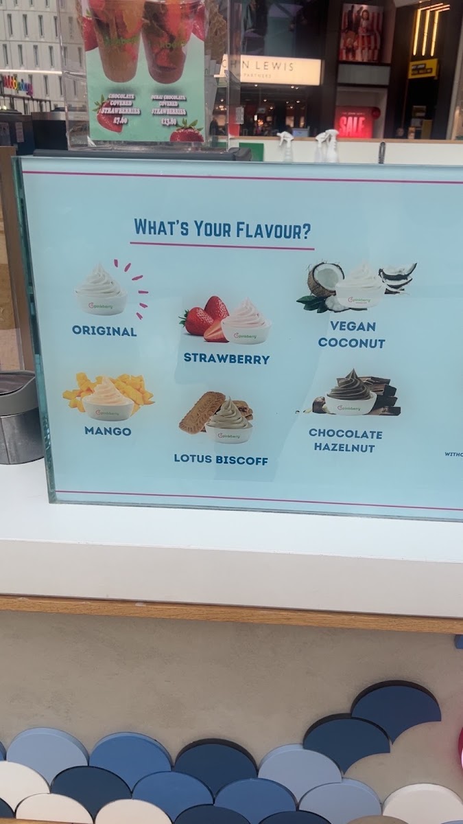 Pinkberry Menu 1