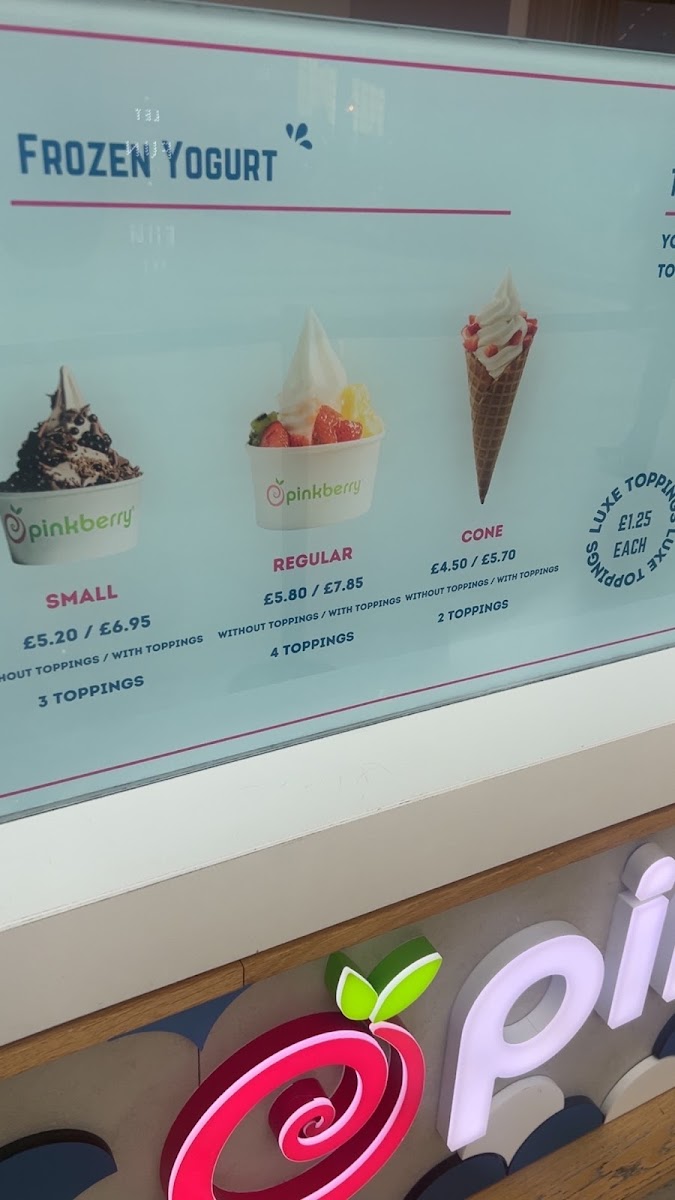 Pinkberry Menu 2