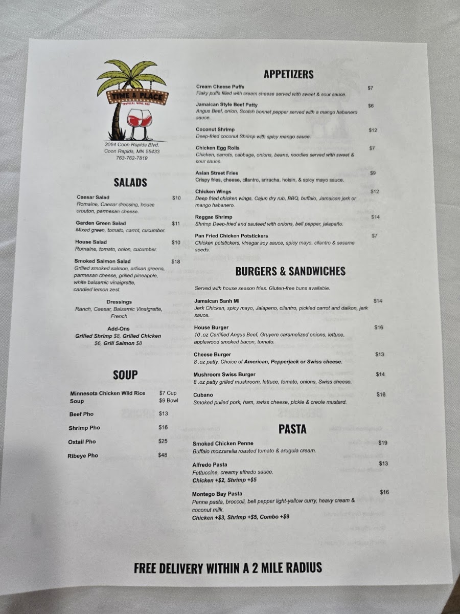 Time & Place Menu 3