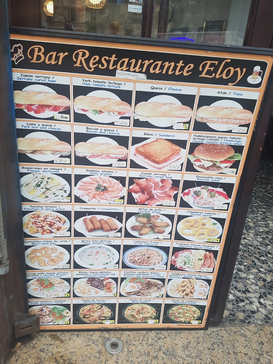 Bar Restaurant Eloi Menu 1