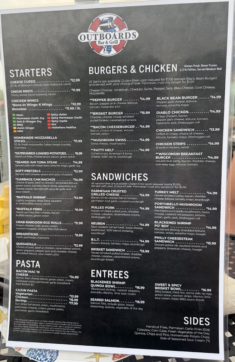 Outboards Bar & Grill Menu 3