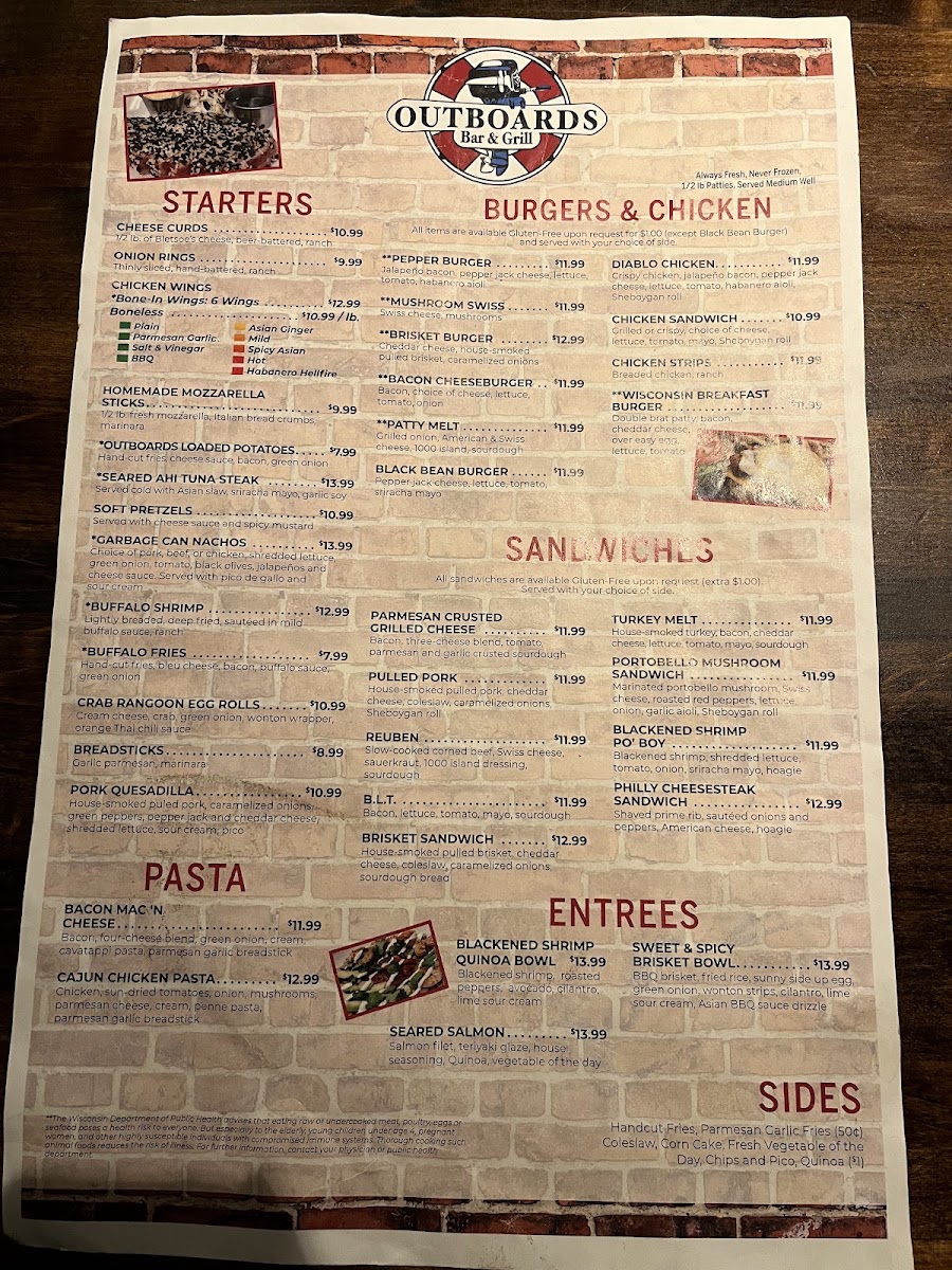 Outboards Bar & Grill Menu 6
