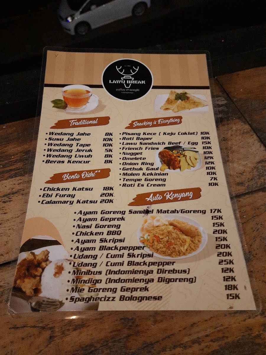 Lawu Break coffee & nongki Menu 10