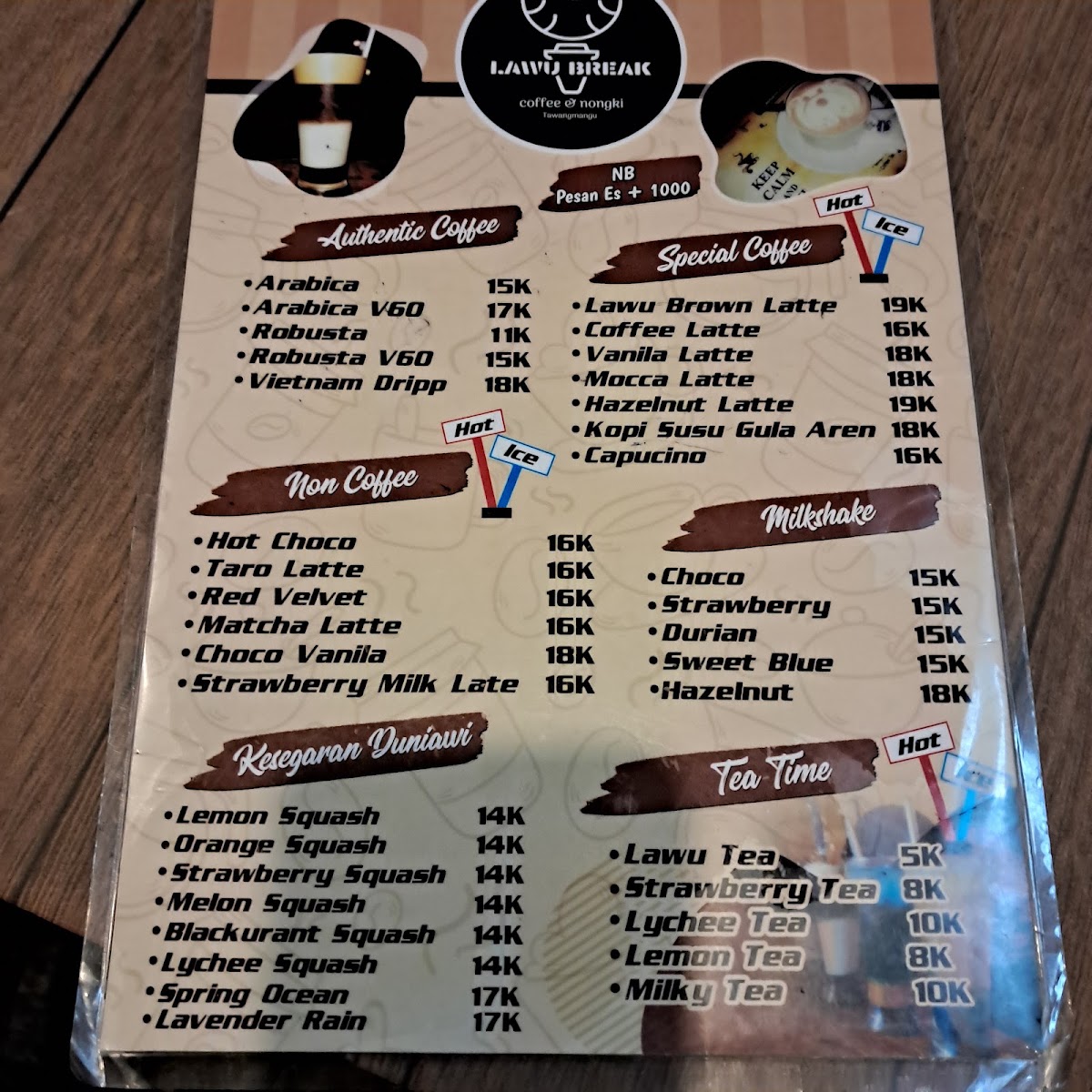 Lawu Break coffee & nongki Menu 3