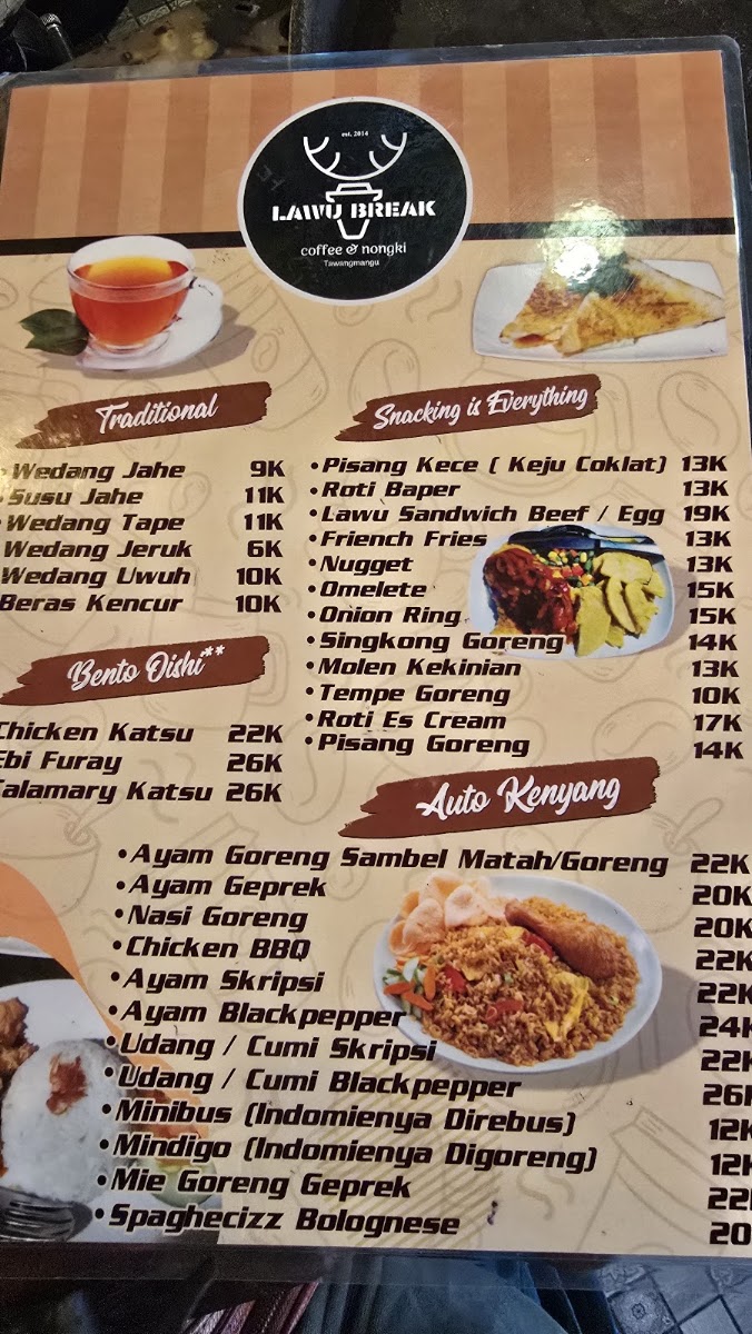 Lawu Break coffee & nongki Menu 6
