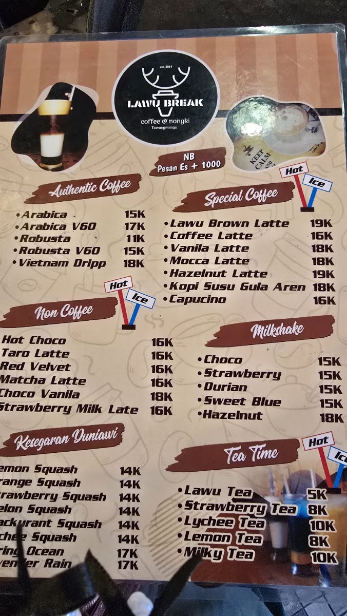 Lawu Break coffee & nongki Menu 7