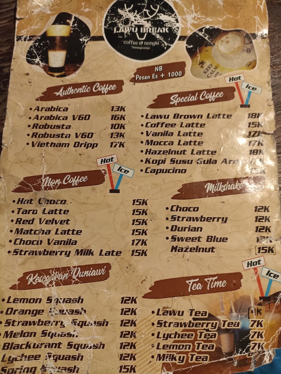 Lawu Break coffee & nongki Menu 8