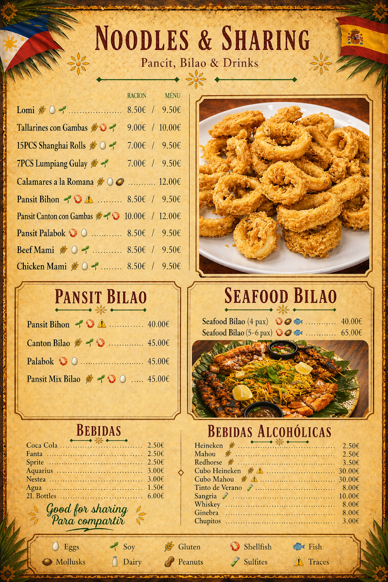 Bilao sa Madrid Menu 1
