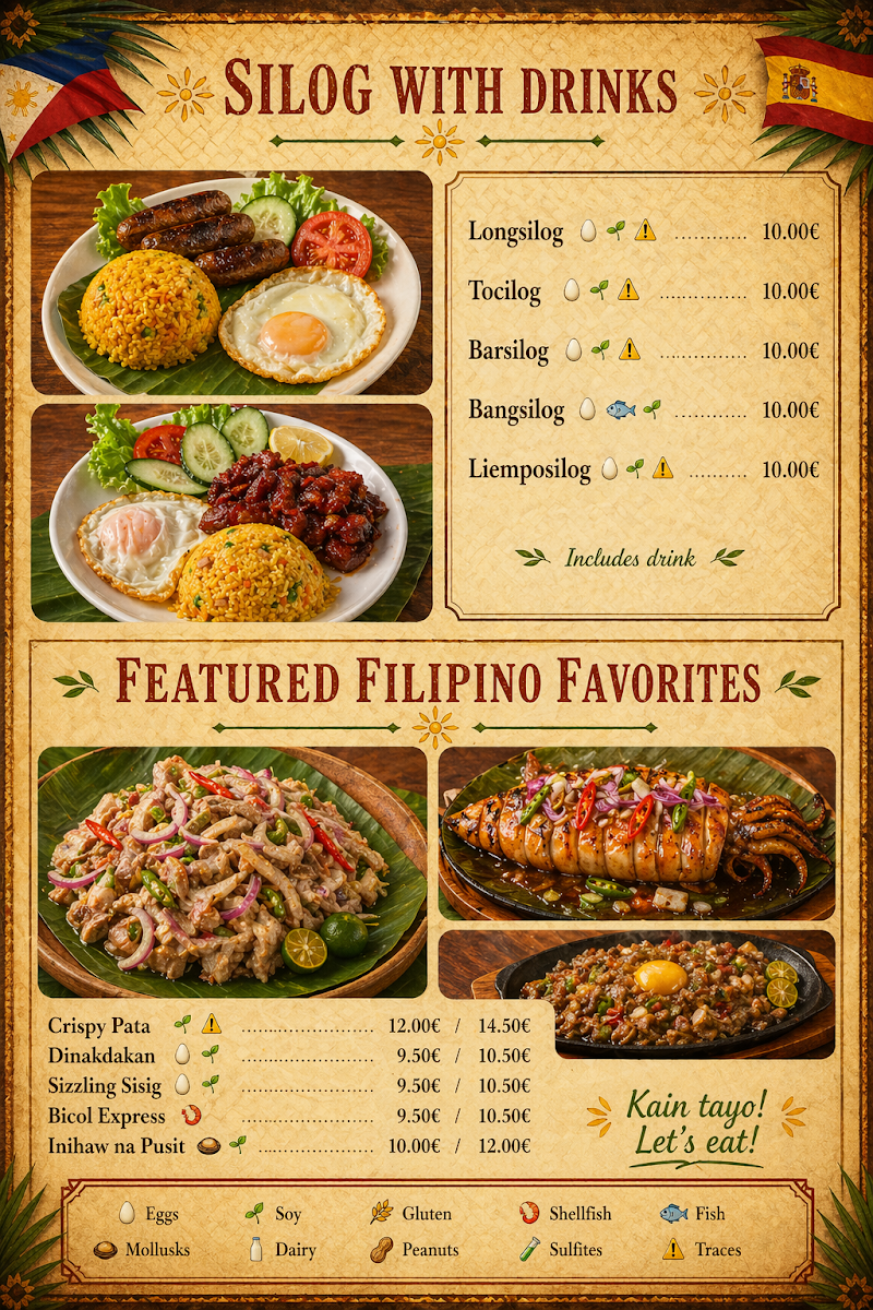 Bilao sa Madrid Menu 3