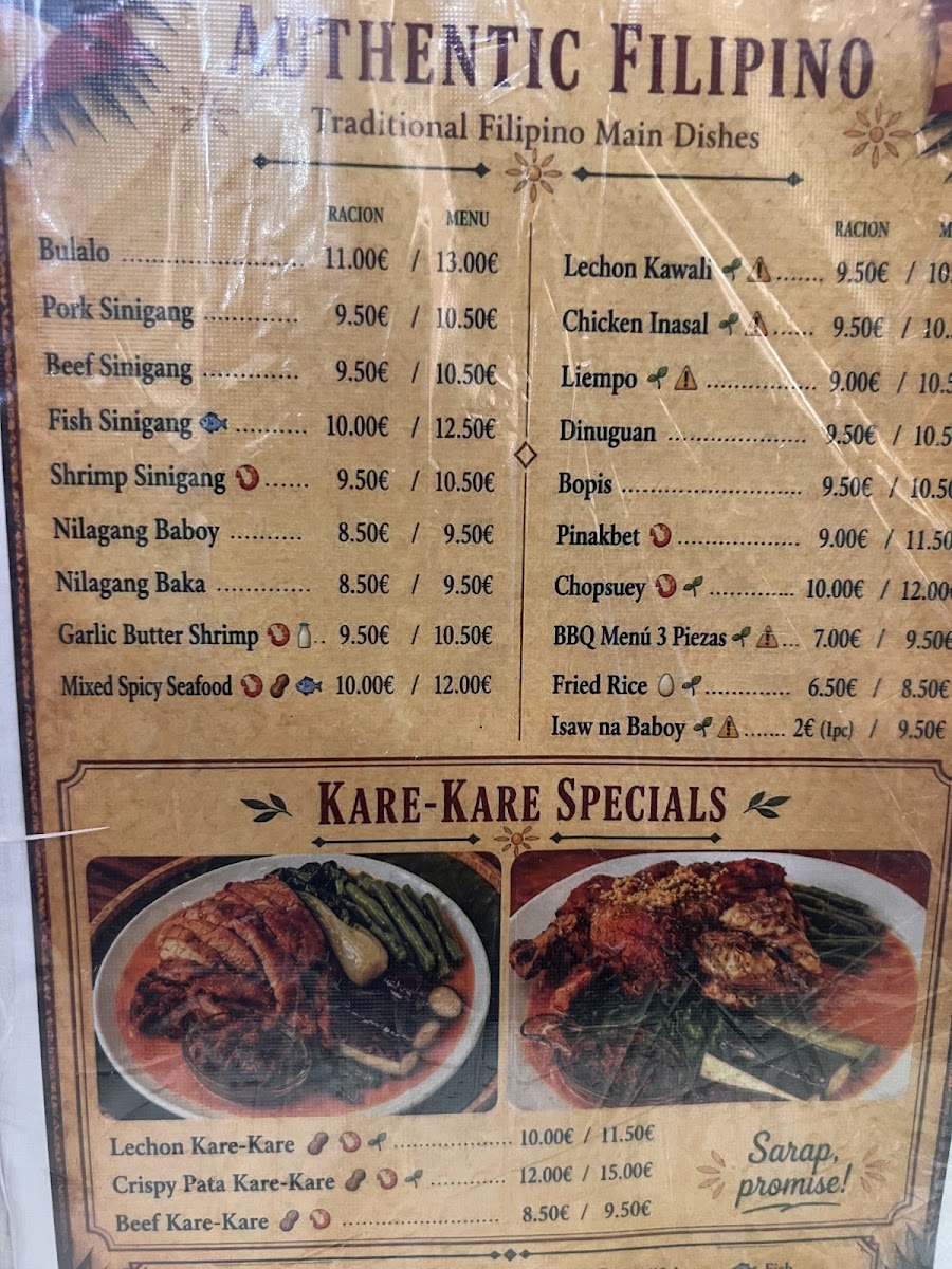 Bilao sa Madrid Menu 6