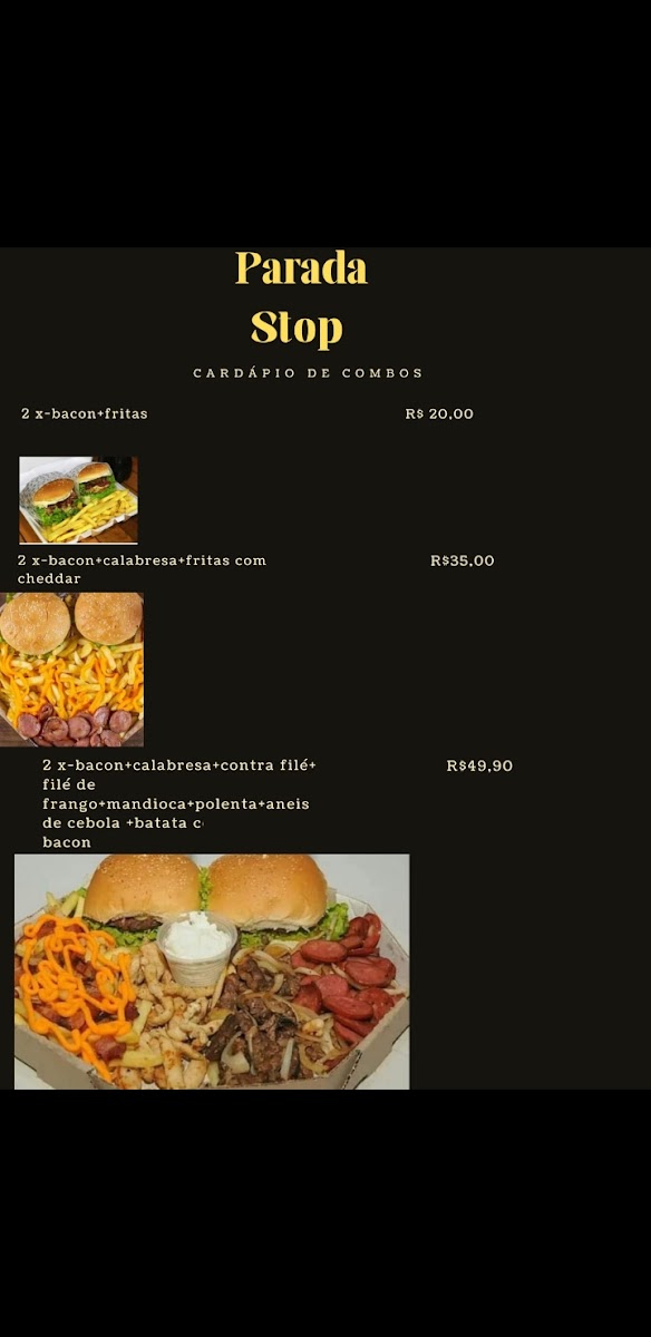 Stop Lanchonete Menu 2