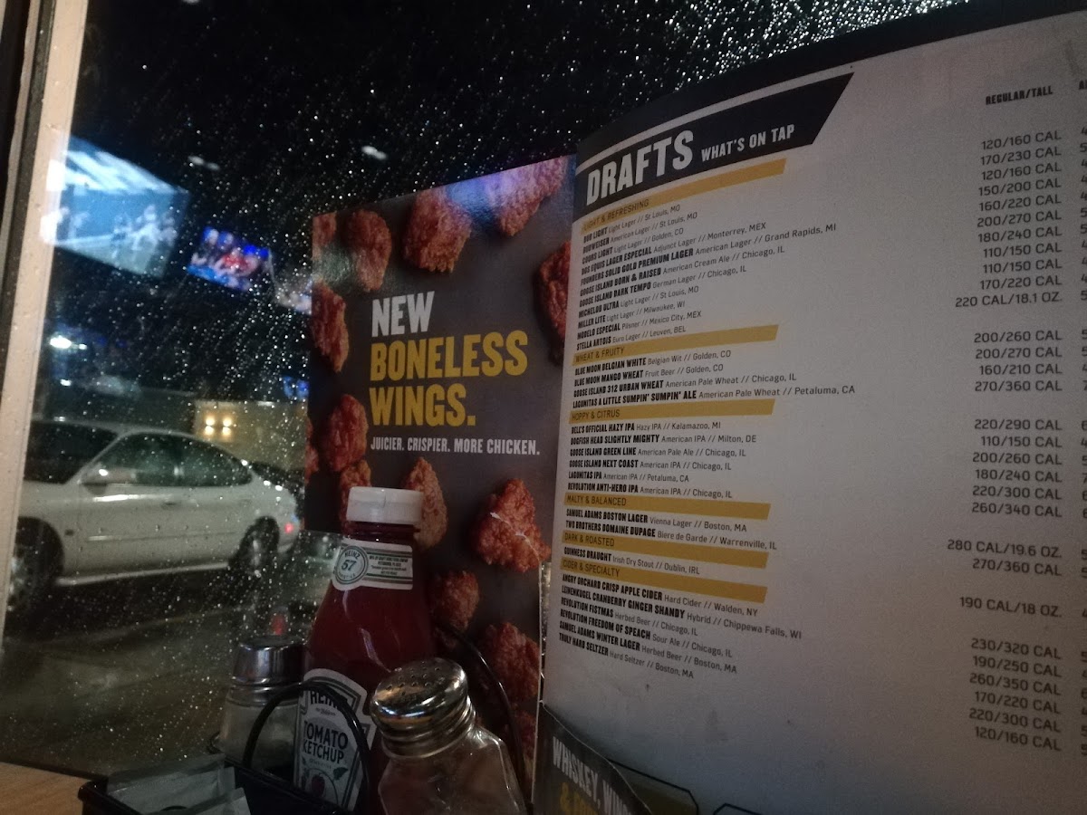 Buffalo Wild Wings Menu 2